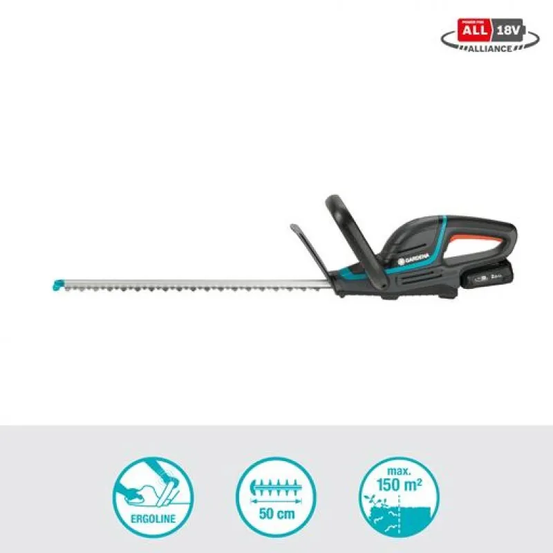 ΜΠΟΡΝΤΟΥΡΟΨΑΛΙΔΟ GARDENA ComfortCut 50 P4A (18V) (50cm / 3.0kg) (1 ΜΠΑΤΑΡΙΑ 18.0V 2.0Ah & ΦΟΡΤΙΣΤΗΣ) (14730-20)