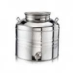 ΔΟΧΕΙΟ ΕΛΑΙΟΛΑΔΟΥ SANSONE ΒΙΔΩΤΟ 10LT INOX (Με Κάνουλα / Χωρίς Βάση | Φ28cm x H:24cm)