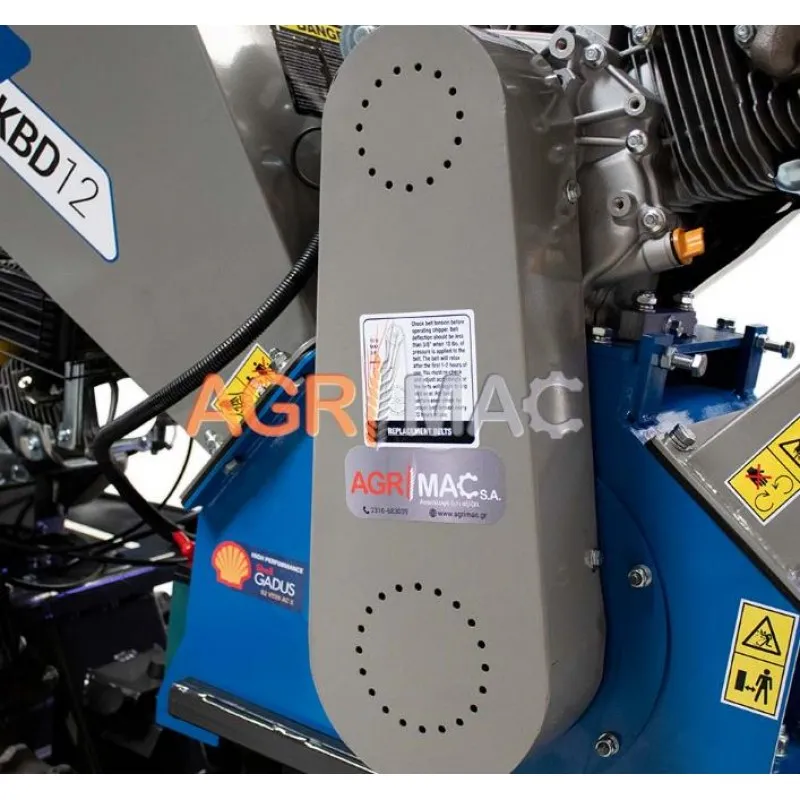 ΘΡΥΜΜΑΤΙΣΤΗΣ GRAECUS KBD12 με ΚΙΝΗΤΗΡΑ LONCIN (Κοπή:8-12cm | 15.0hp | Παραγωγή:6-7m3/h) με Επιπλέον Κουβά