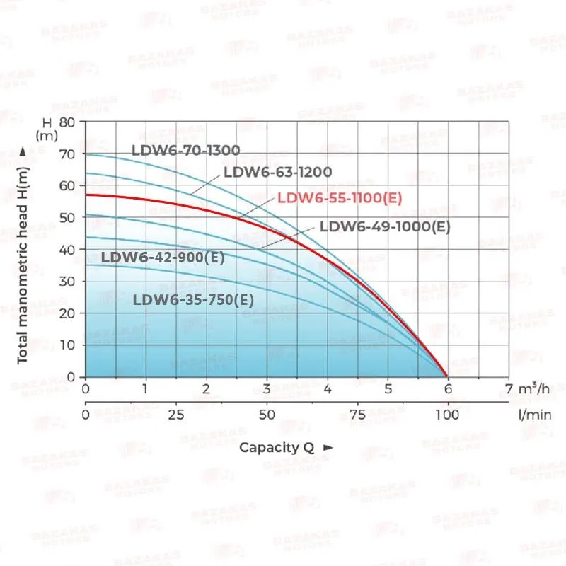 ΗΛΕΚΤΡΑΝΤΛΙΑ ΓΕΩΤΡΗΣΕΩΝ LeoGroup LDW-6-55-1100E (Auto Start/Stop) (ΚΑΛΩΔΙΟ 22m) (Qmax:6m3/h | Hmax:55m) 