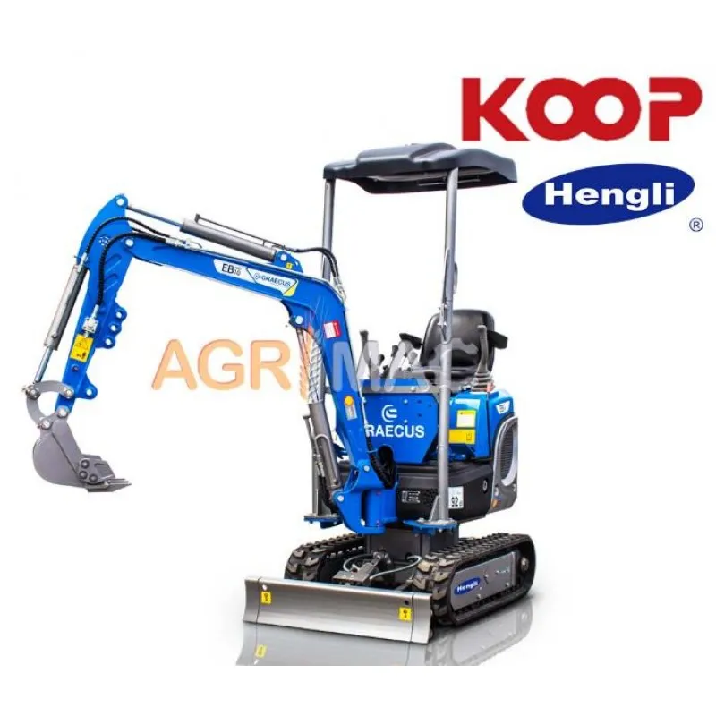 ΤΣΑΠΑΚΙ GRAECUS EB10-PRO (Βάθος:170cm | 10.0hp (KOOP) | 1150.0kg | Περιστροφή μπούμας, Πτυσσόμενες ερπύστριες, Μοχλοί στο Πλάι)