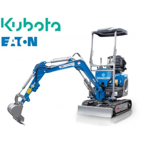 ΤΣΑΠΑΚΙ GRAECUS EB12-BOOM (Βάθος:170cm | 14.0hp (Kubota) | 1040.0kg | Περιστροφή μπούμας, Γραμμή σφύρας)
