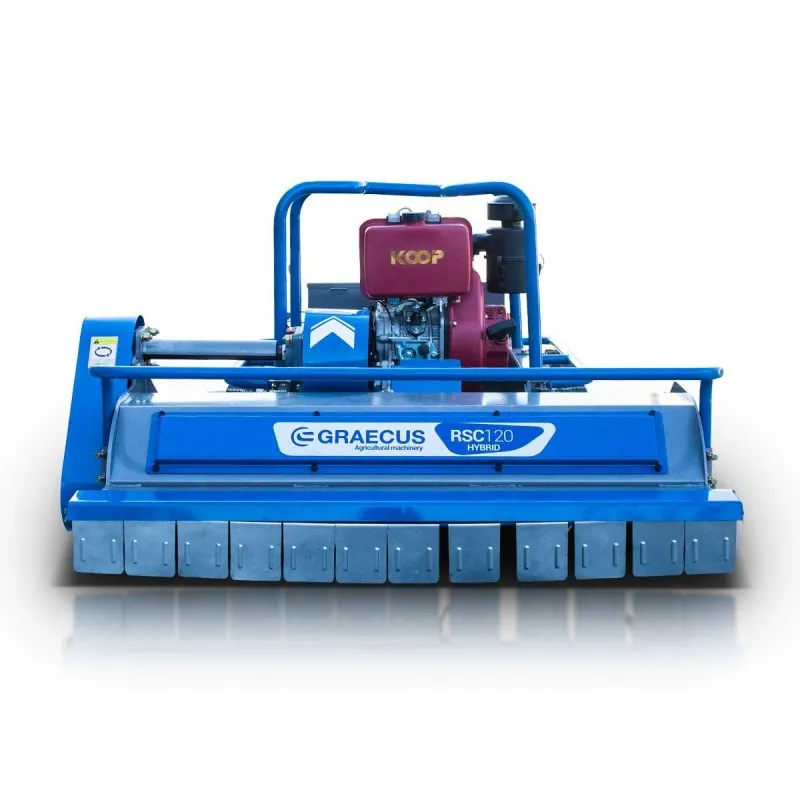 ΚΑΤΑΣΤΡΟΦΕΑΣ GRAECUS RSC120 Remote Hybrid (1.20μ με Σφυριά Υ | 15hp KOOP Πετρέλαιο με Μίζα | Τηλεκατευθυνόμενος)