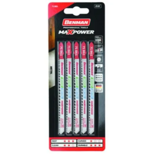ΠΡΙΟΝΟΛΑΜΕΣ BENMAN MAXPOWER για ΞΥΛΟ και ΜΕΤΑΛΛΟ (5τμχ) / Τ345XF, 132mm, 9,8mm