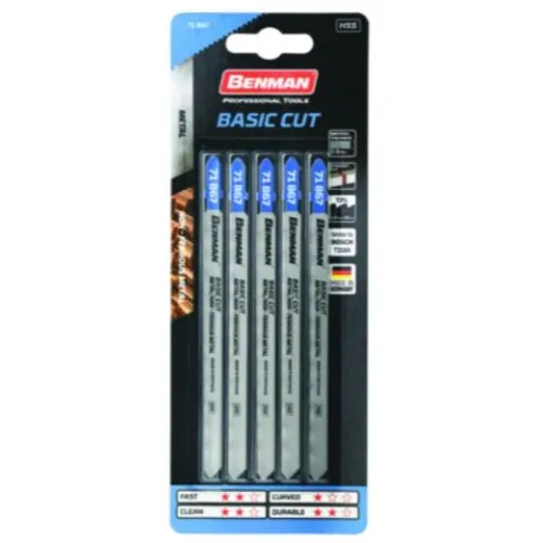 ΠΡΙΟΝΟΛΑΜΕΣ BENMAN BASIC CUT για ΜΕΤΑΛΛΟ και ΑΛΟΥΜΙΝΙΟ (5τμχ) / T318A, 132mm 9,8mm
