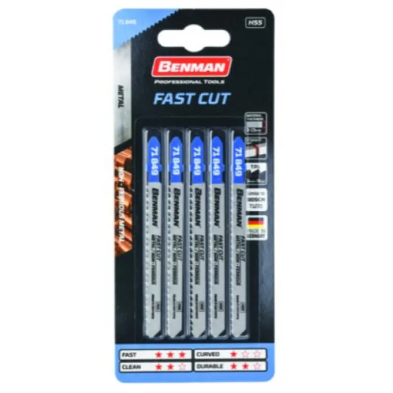 ΠΡΙΟΝΟΛΑΜΕΣ BENMAN FAST CUT για ΜΕΤΑΛΛΟ και ΑΛΟΥΜΙΝΙΟ (5τμχ) / Τ127D, 100mm 7,8mm