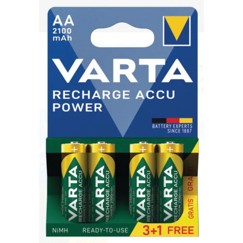 ΜΠΑΤΑΡΙΑ VARTA RECHARGE (Επαναφορτιζόμενη) ΑΑ (4τμχ)