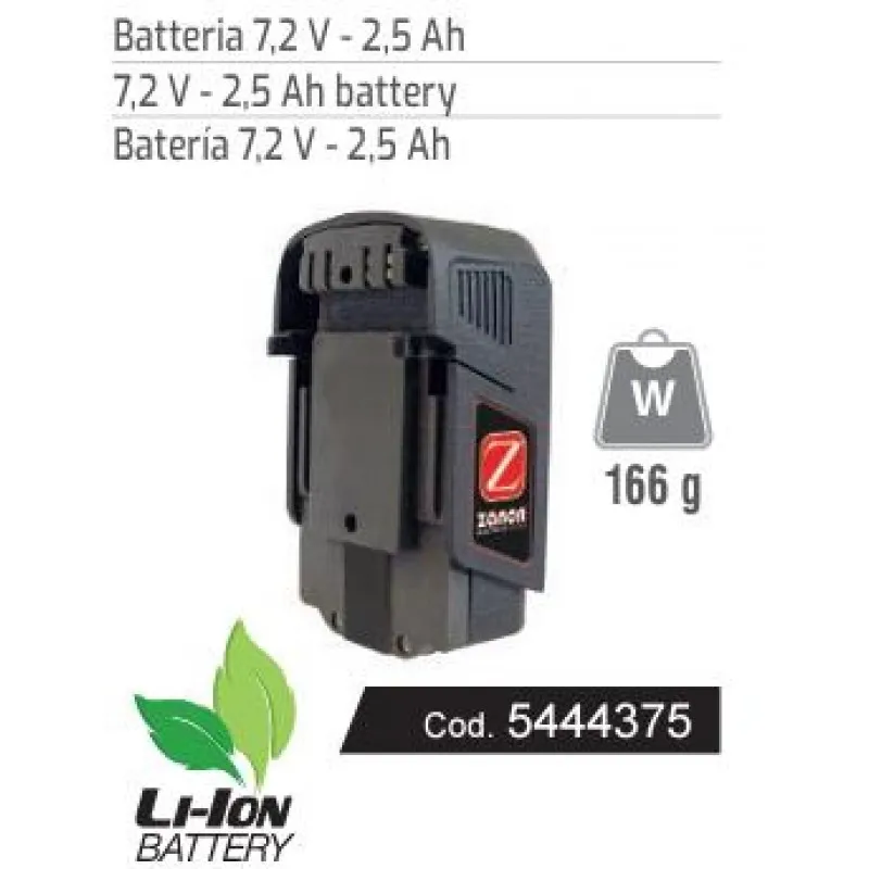 ΜΠΑΤΑΡΙΑ ZANON 7.2V - 2.0Ah (για ZM-22)