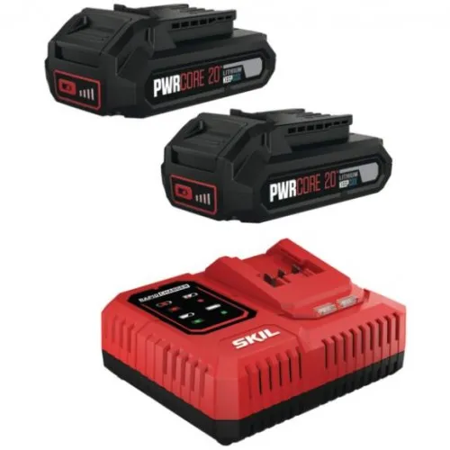 ΜΠΑΤΑΡΙΑ SKIL Li-Ion 2x20V/2.5Ah + ΤΑΧΥΦΟΡΤΙΣΤΗΣ 20V/6.0A Διπλός