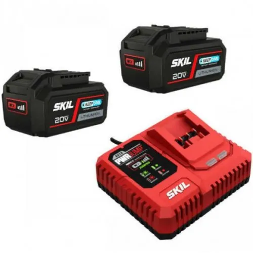 ΜΠΑΤΑΡΙΑ SKIL Li-Ion 2x20V/5.0Ah + ΤΑΧΥΦΟΡΤΙΣΤΗΣ 20V/6.0A Διπλός