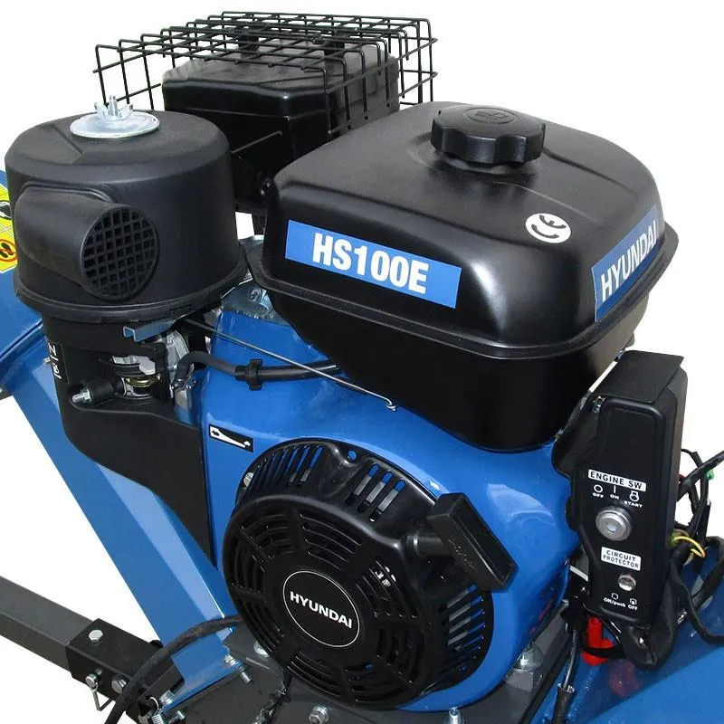 ΘΡΥΜΜΑΤΙΣΤΗΣ HYUNDAI HS 100 με HYUNDAI (ΚΟΠΗ:10cm / Ιπποδύναμη:15hp / Με Μίζα και Κοτσαδόρο) Επαγγελματικός με Κύλινδρο
