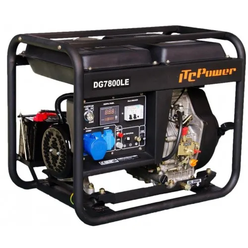 Η/Ζ ΓΕΝΝΗΤΡΙΑ ITC-Power DG7800LE (Πετρελαίου 13hp / 6.5kVa 220V) με AVR, Μίζα, Μπαταρία