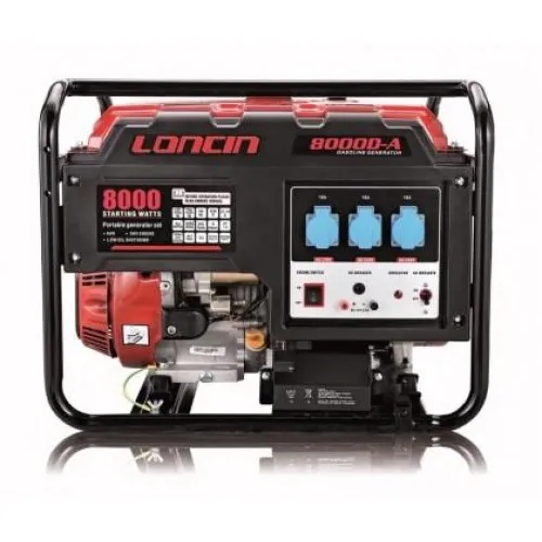 Η/Ζ ΓΕΝΝΗΤΡΙΑ LONCIN LC8000DA (Βενζίνης 12.2hp / 8.0kVa 220V) με Μίζα
