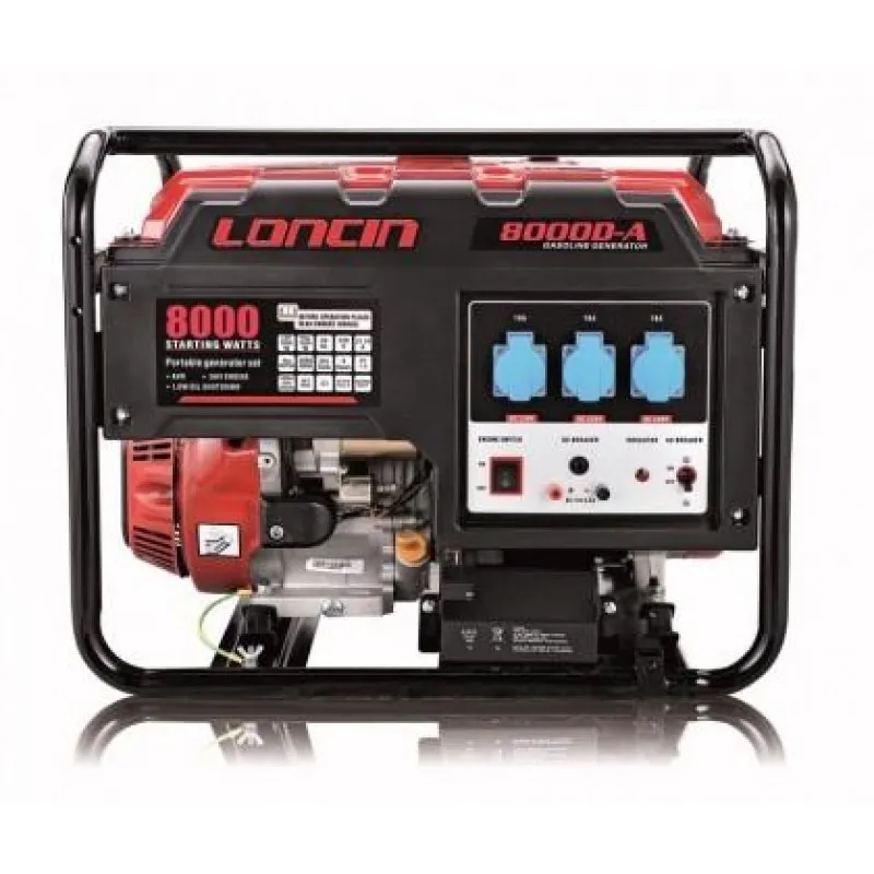 Η/Ζ ΓΕΝΝΗΤΡΙΑ LONCIN LC8000DA (Βενζίνης 12.2hp / 8.0kVa 220V) με Μίζα