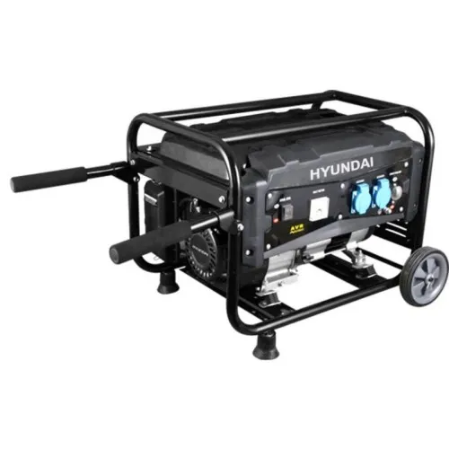 Η/Ζ ΓΕΝΝΗΤΡΙΑ HYUNDAI G3500ΕMW (Βενζίνης 6.5hp / 3.5kVa 220V) Με Μίζα και Τροχούς