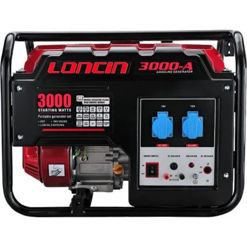 Η/Ζ ΓΕΝΝΗΤΡΙΑ LONCIN LC3000A (Βενζίνης 5.5hp / 3.0kVa 220V)
