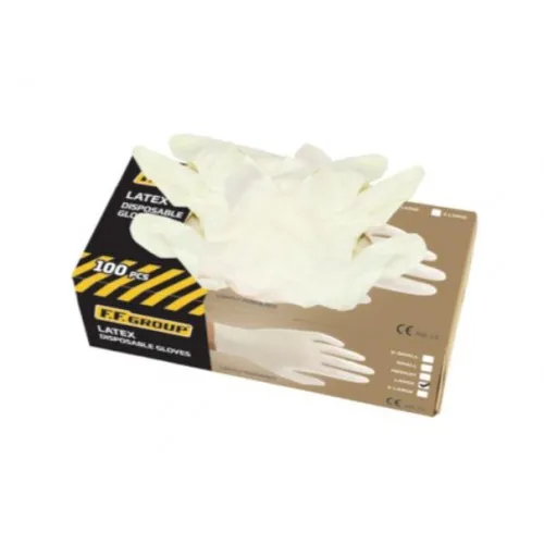 ΓΑΝΤΙΑ ΜΙΑΣ ΧΡΗΣΗΣ LATEX ΜΕ ΠΟΥΔΡΑ FF-Group -XL 100τμχ