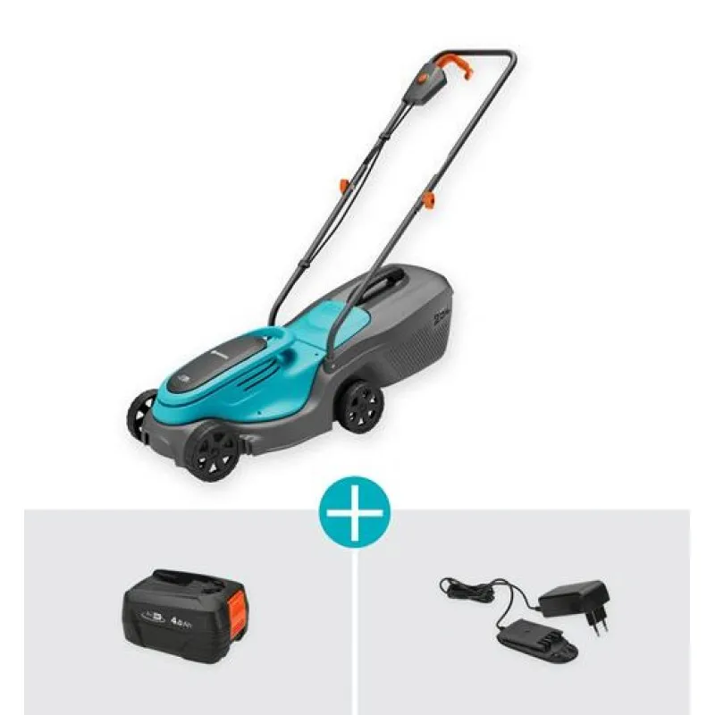 ΜΗΧΑΝΗ ΓΚΑΖΟΝ GARDENA POWERMAX 30/18V P4A (18V) (30cm) (1 ΜΠΑΤΑΡΙΑ 18.0V 4.0Ah & ΦΟΡΤΙΣΤΗΣ) (14630-20)