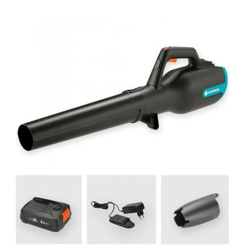 ΦΥΣΗΤΗΡΑΣ GARDENA POWERJET 18V P4A ΣΕΤ (18V) (100km/h) (1 ΜΠΑΤΑΡΙΑ 18.0V 2.5Ah & ΦΟΡΤΙΣΤΗΣ) (14890-20)