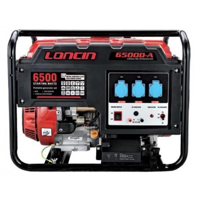 Η/Ζ ΓΕΝΝΗΤΡΙΑ LONCIN LC6500DA (Βενζίνης 11.0hp / 6.5kVa 220V) με Μίζα