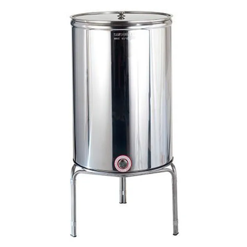 ΔΟΧΕΙΟ ΕΛΑΙΟΛΑΔΟΥ SANSONE 300LT INOX ΚΟΛΛΗΤΟ ΑΝΟΙΧΤΟ ΚΑΠΑΚΙ (Με Κάνουλα / Χωρίς Βάση | Φ64cm x H:96cm)