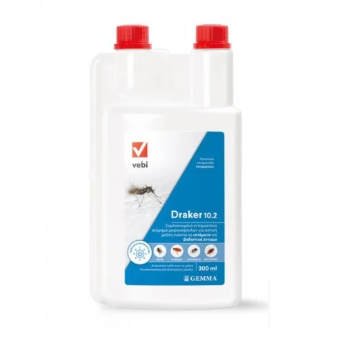 DRAKER CS 10.2 1lt (Με Μικροκάψουλα | για Κουνούπια τίγρης, Ψύλλοι, Κατσαρίδες, Μύγες, Μυρμήγκια, Βρωμούσες)