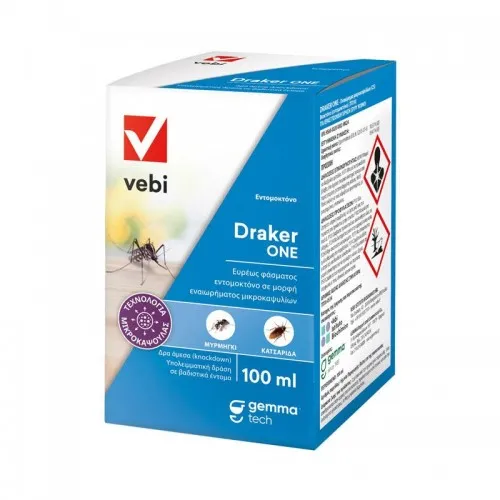 DRAKER ONE 100ml (Με Μικροκάψουλα | για Κουνούπια τίγρης, Κατσαρίδες, Μυρμήγκια)
