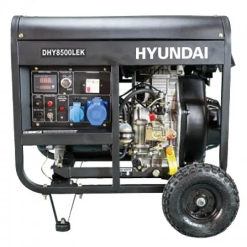 Η/Ζ ΓΕΝΝΗΤΡΙΑ HYUNDAI DHY8500LEK-T (Πετρελαίου 15.0hp / 8.0kVa 220V+380V) Με Μίζα, FullPower (40C24)