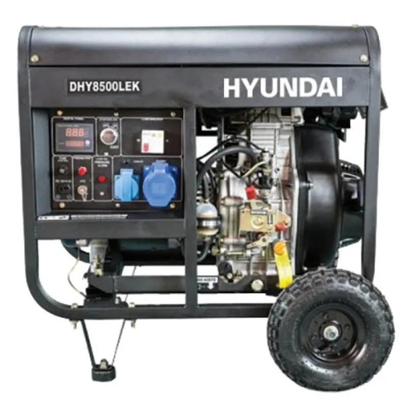 Η/Ζ ΓΕΝΝΗΤΡΙΑ HYUNDAI DHY8500LEK-T (Πετρελαίου 15.0hp / 8.0kVa 220V+380V) Με Μίζα, FullPower (40C24)