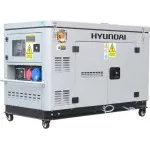 Η/Ζ ΓΕΝΝΗΤΡΙΑ HYUNDAI DHY12000XSE-T (Πετρελαίου 794cc / 12.5kVa 220V+380V) Υδρόψυκτη, Αθόρυβη, με Μίζα, FullPower (40C26)