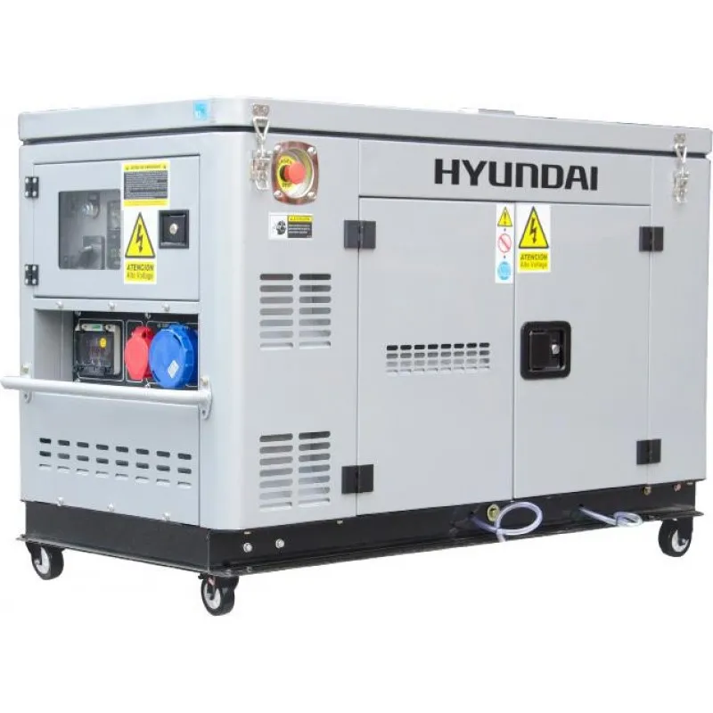 Η/Ζ ΓΕΝΝΗΤΡΙΑ HYUNDAI DHY12000XSE-T (Πετρελαίου 794cc / 12.5kVa 220V+380V) Υδρόψυκτη, Αθόρυβη, με Μίζα, FullPower (40C26)