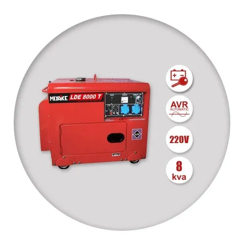 Η/Ζ ΓΕΝΝΗΤΡΙΑ MIYAKE LDE 8000 T (Πετρελαίου 12.0hp / 8.0kVa 220V) με ΜΙΖΑ, ΚΛΕΙΣΤΟΥ ΤΥΠΟΥ